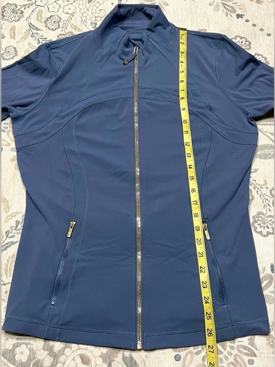 Lululemon Define Jacket *Nulu Shade Blue / Gold Zipper Size 14 - Picture 9 of 9